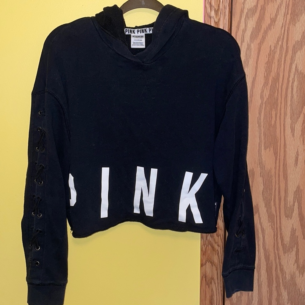 Victoria secret pink cropped hoodie.